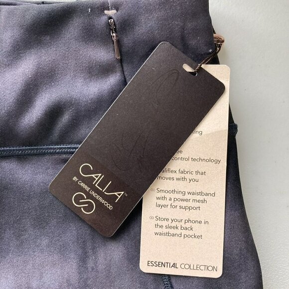 Calia Women’s Essential High Rise Bermuda Bike Shorts Ocean Washed Black X Small - Picture 2 of 12